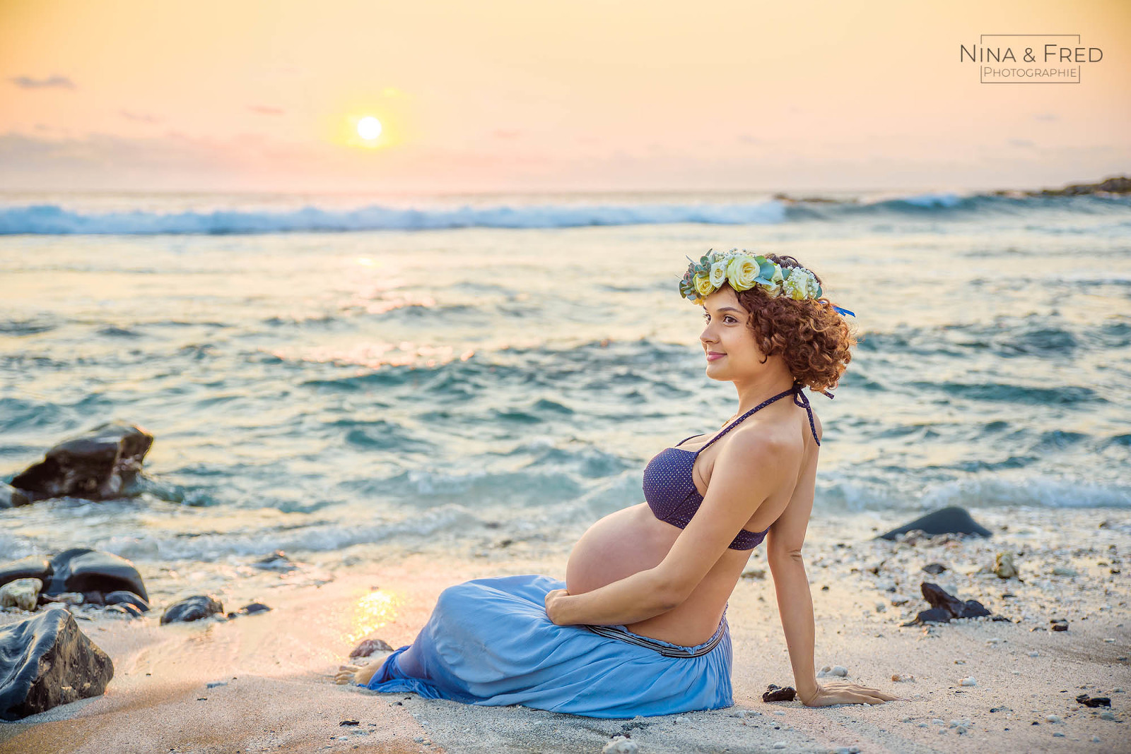 séance grossesse plage Réunion I&M2019
