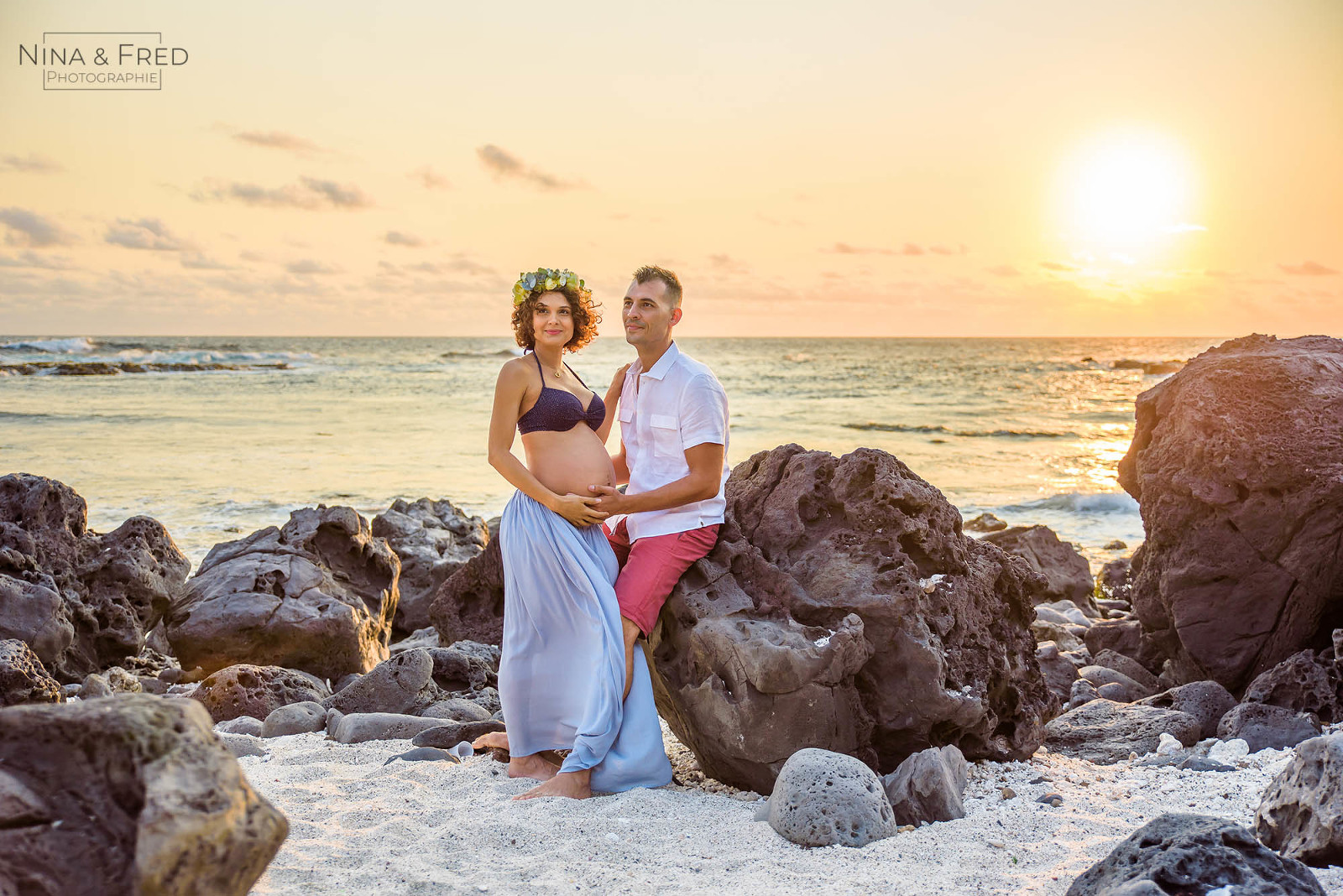 shooting grossesse couple plage I&M2019