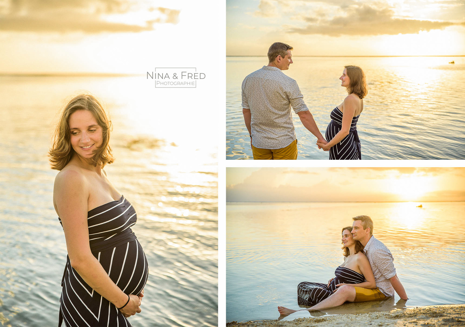 shooting grossesse lagon Réunion J&N19