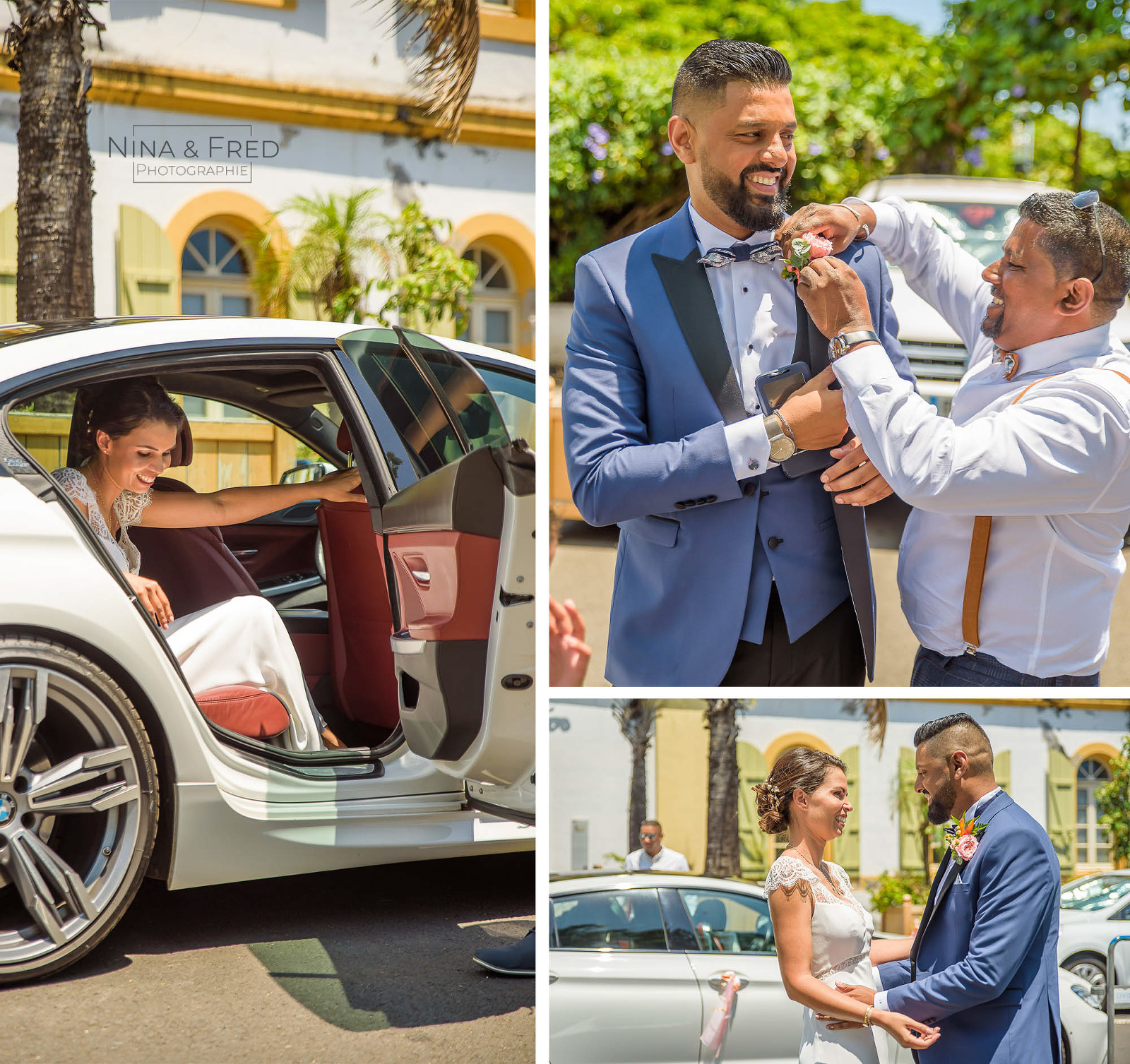 photos mariage arrivée mairie N&I19