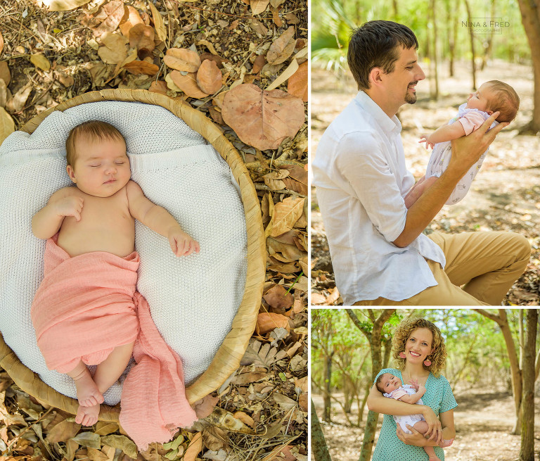 photo bébé nouveau-né forêt A&A&P