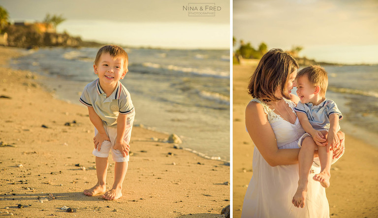 shooting grossesse en famille plage Réunion C&G-22