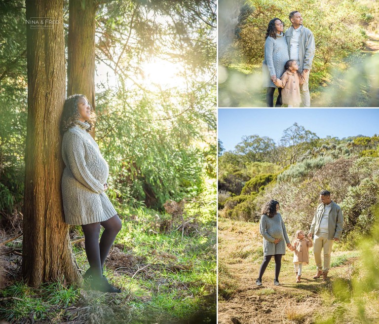 shooting grossesse en famille forêt des hauts J&M&E