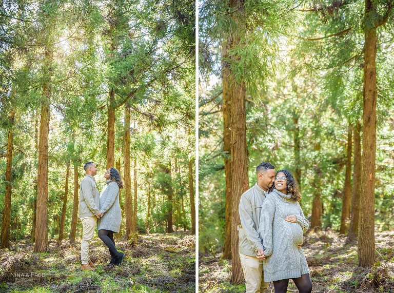 shooting grossesse couple forêt la Réunion 974 J&M&E