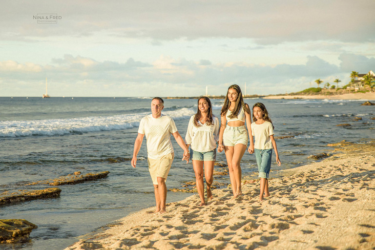 photographie de famille plage 974 L&D&E&I