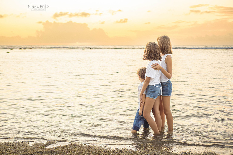 shooting famille à la plage V&C 974