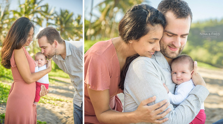 shooting naissance plage la Réunion E&C&F