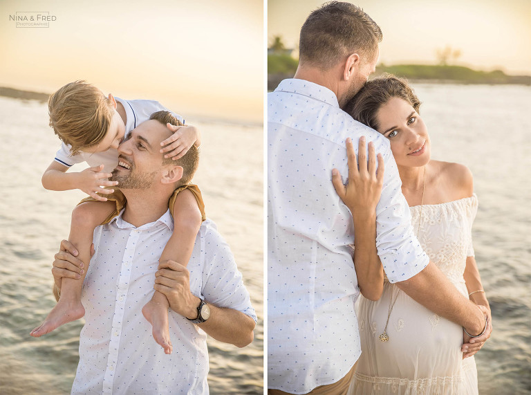 extraits shooting grossesse de J&R&L plage 974