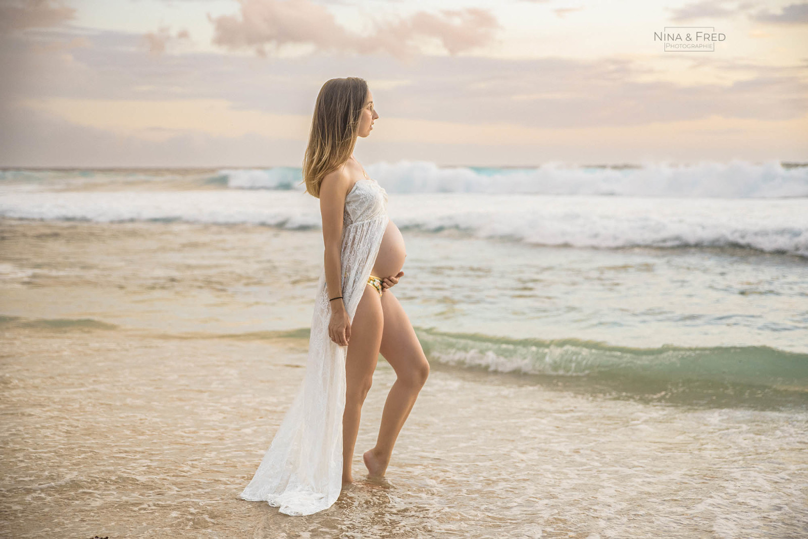 future maman robe de photo de grossesse N&R&G