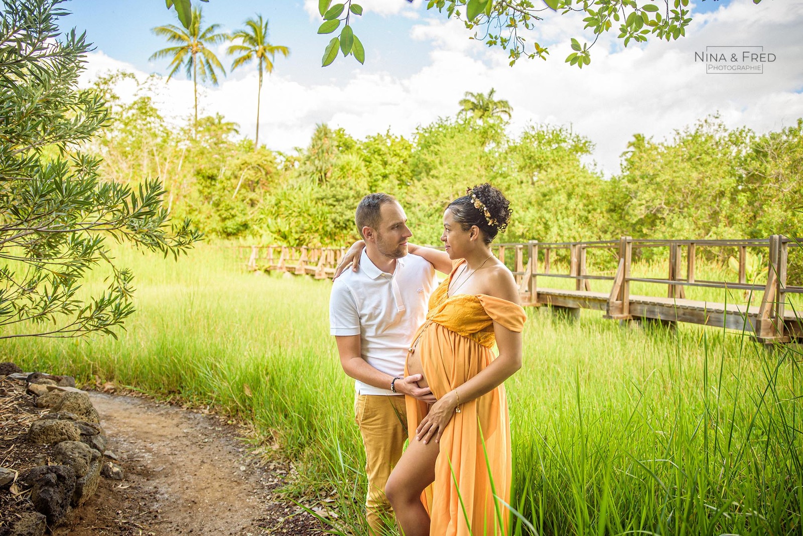 shooting grossesse Jardin d'Eden 974 O&A
