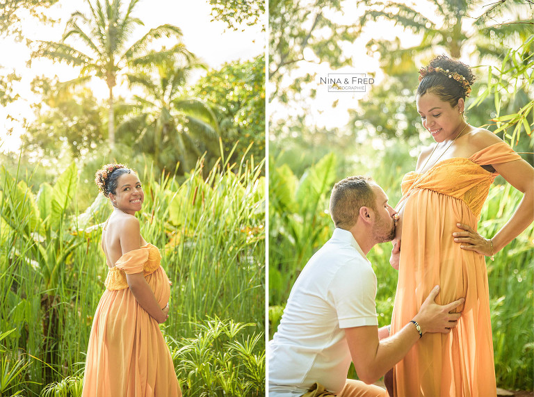 photos de grossesse jardin tropical O&A