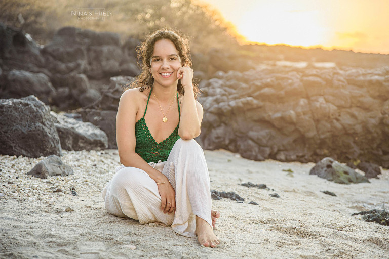 shooting photo portrait une personne plage 974 D&T