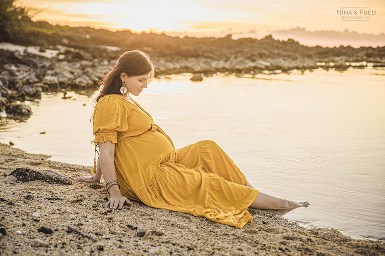 shooting grossesse plage 974 A&L