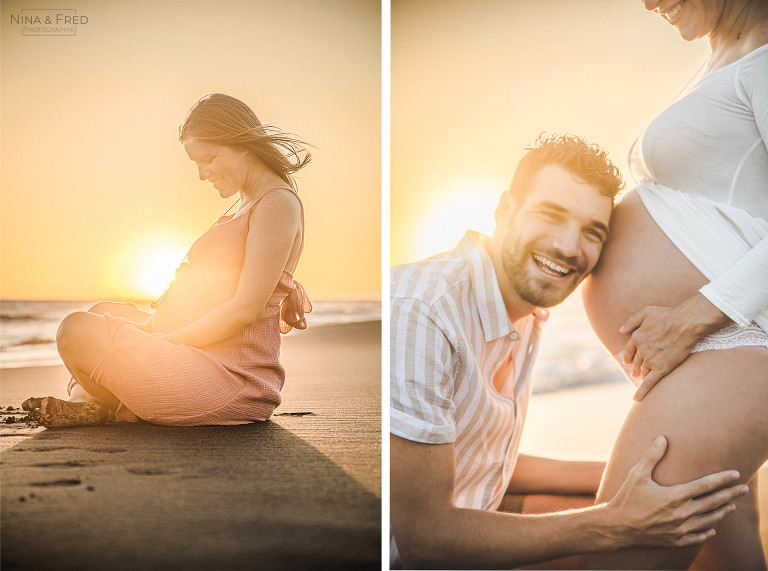 shooting grossesse coucher de soleil HM&Y