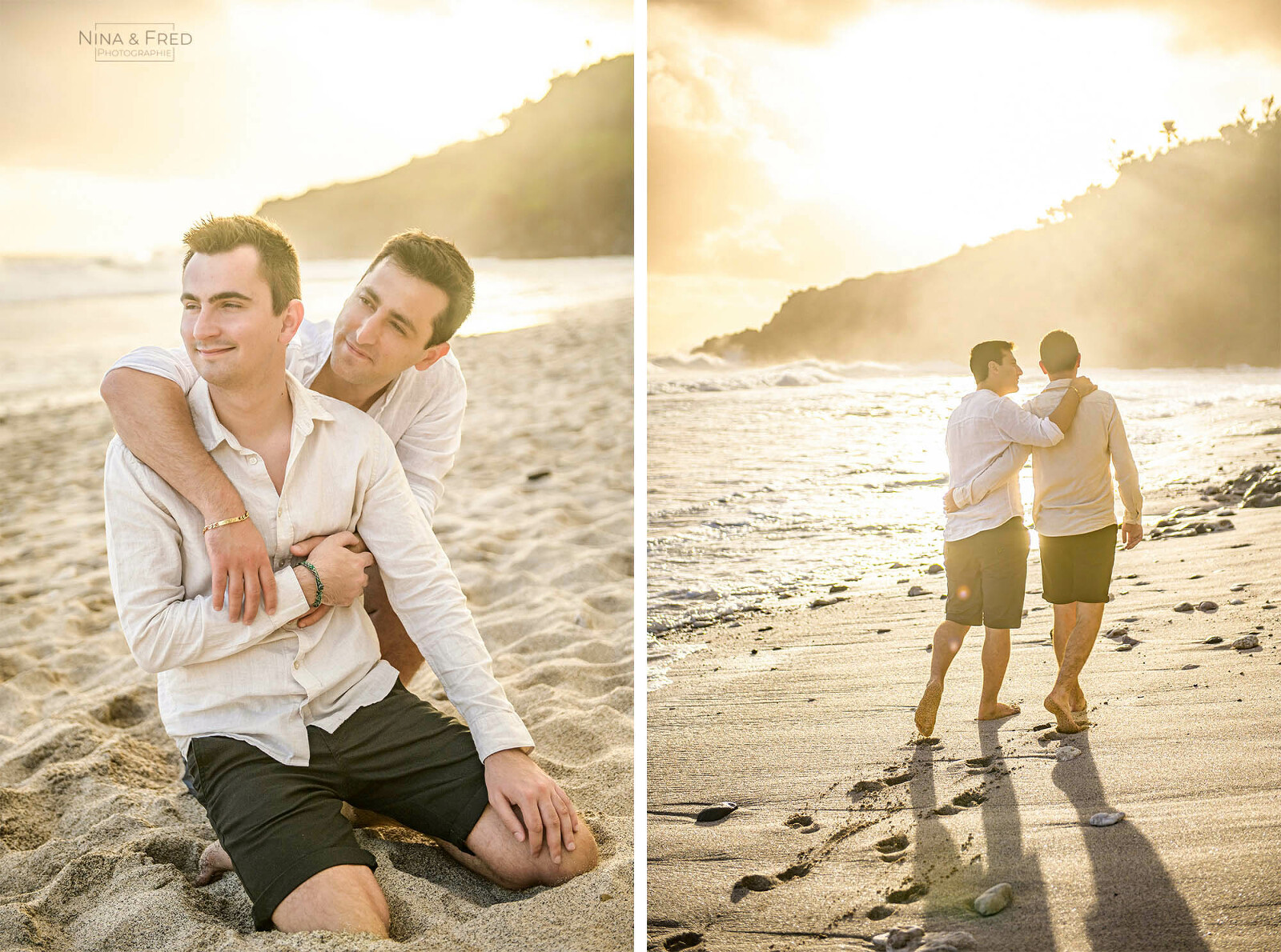 Séance photo en couple hommes île de la réunion MA&J