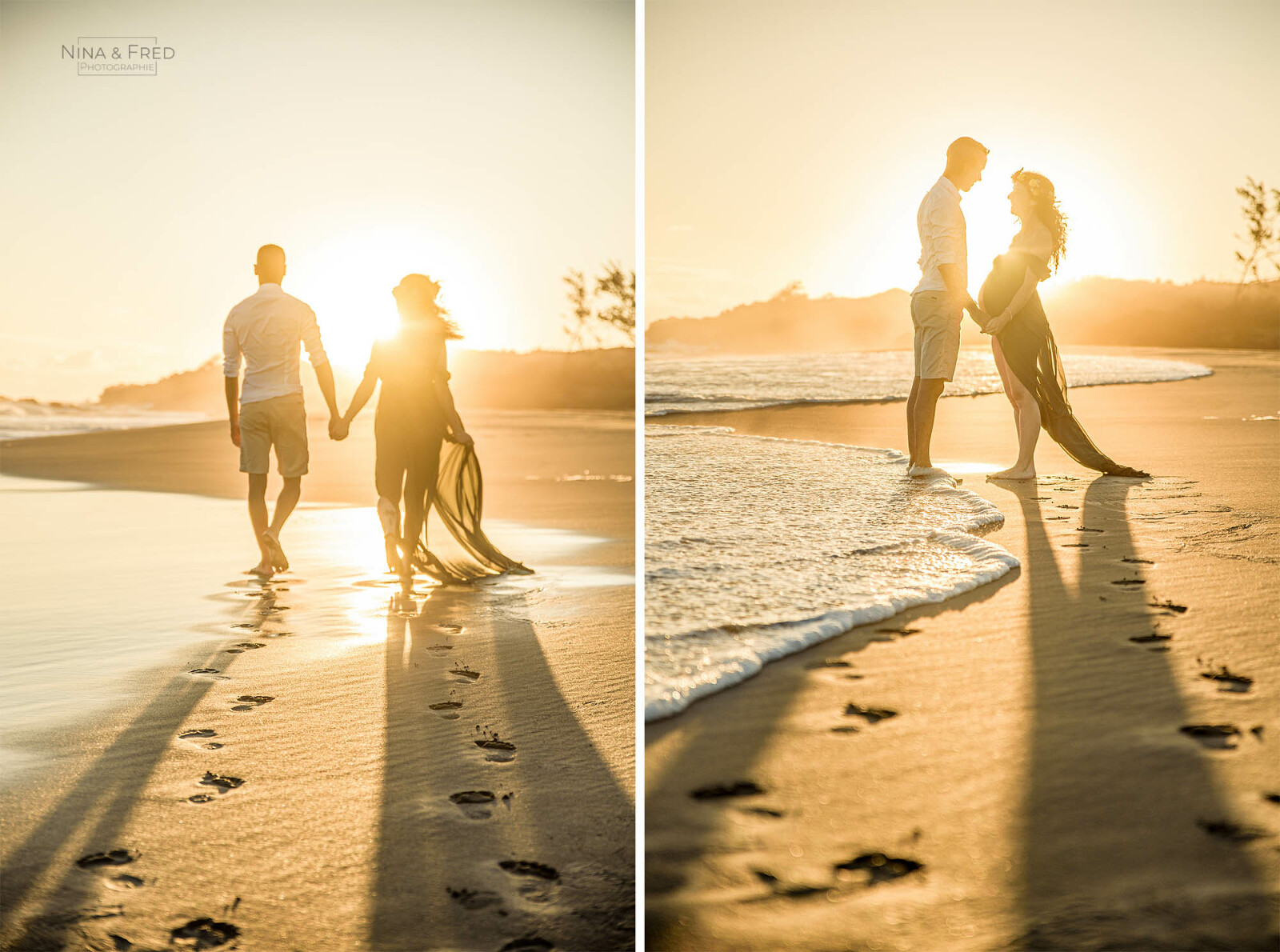 photos de grossesse plage sable noir par photographe à la Réunion A&F_24