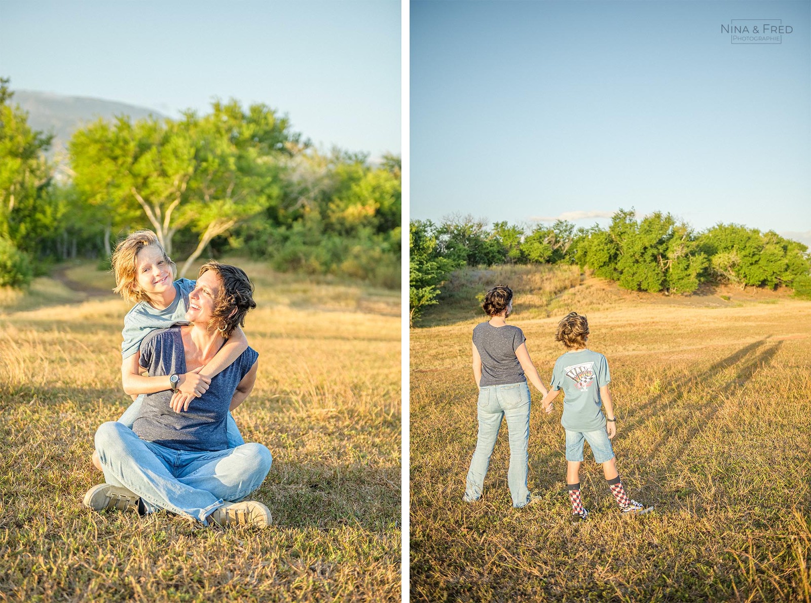 shooting souvenir mère et fils dans la nature C&M