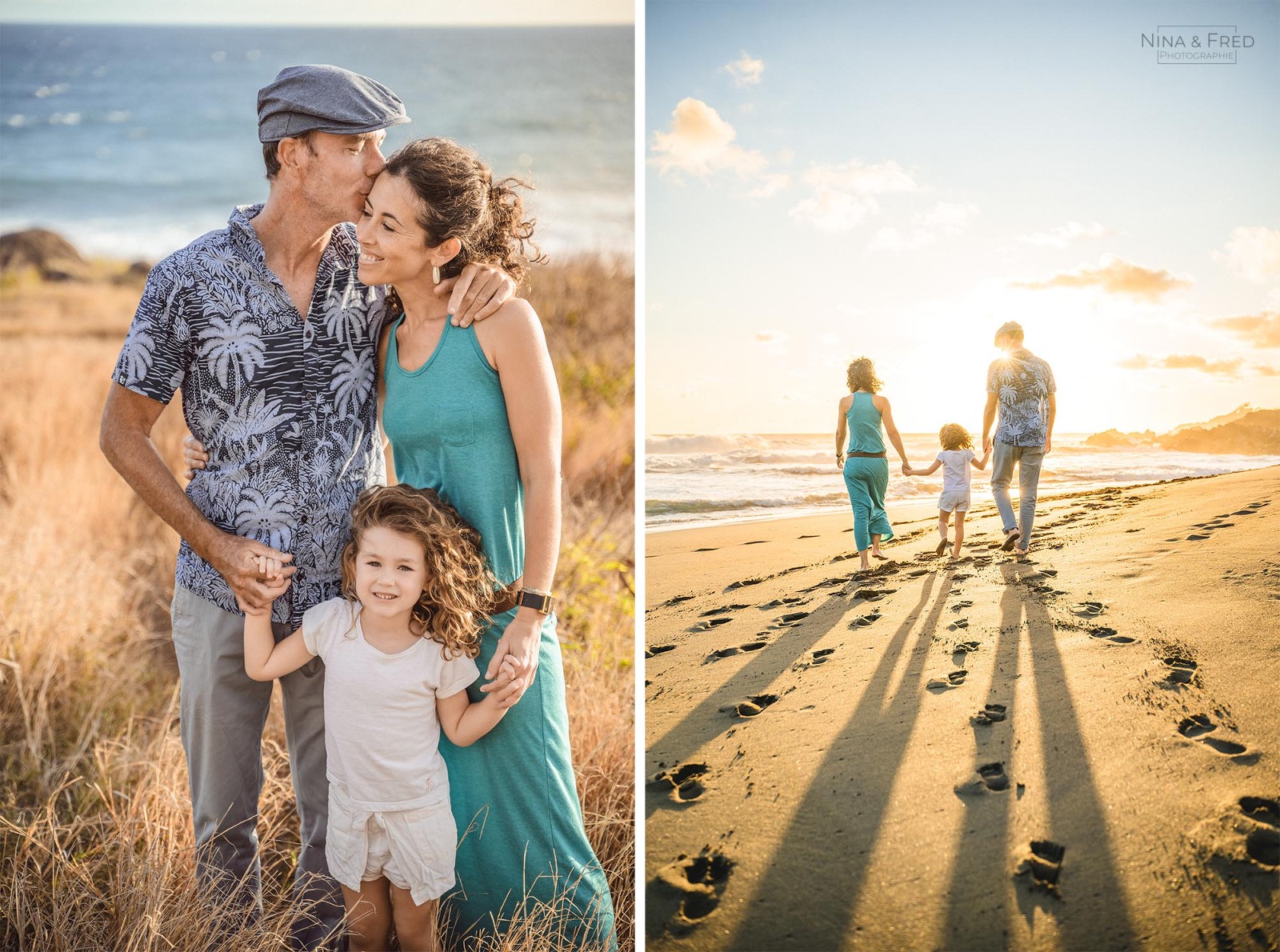shooting famille savane et plage Réunion J&J&A